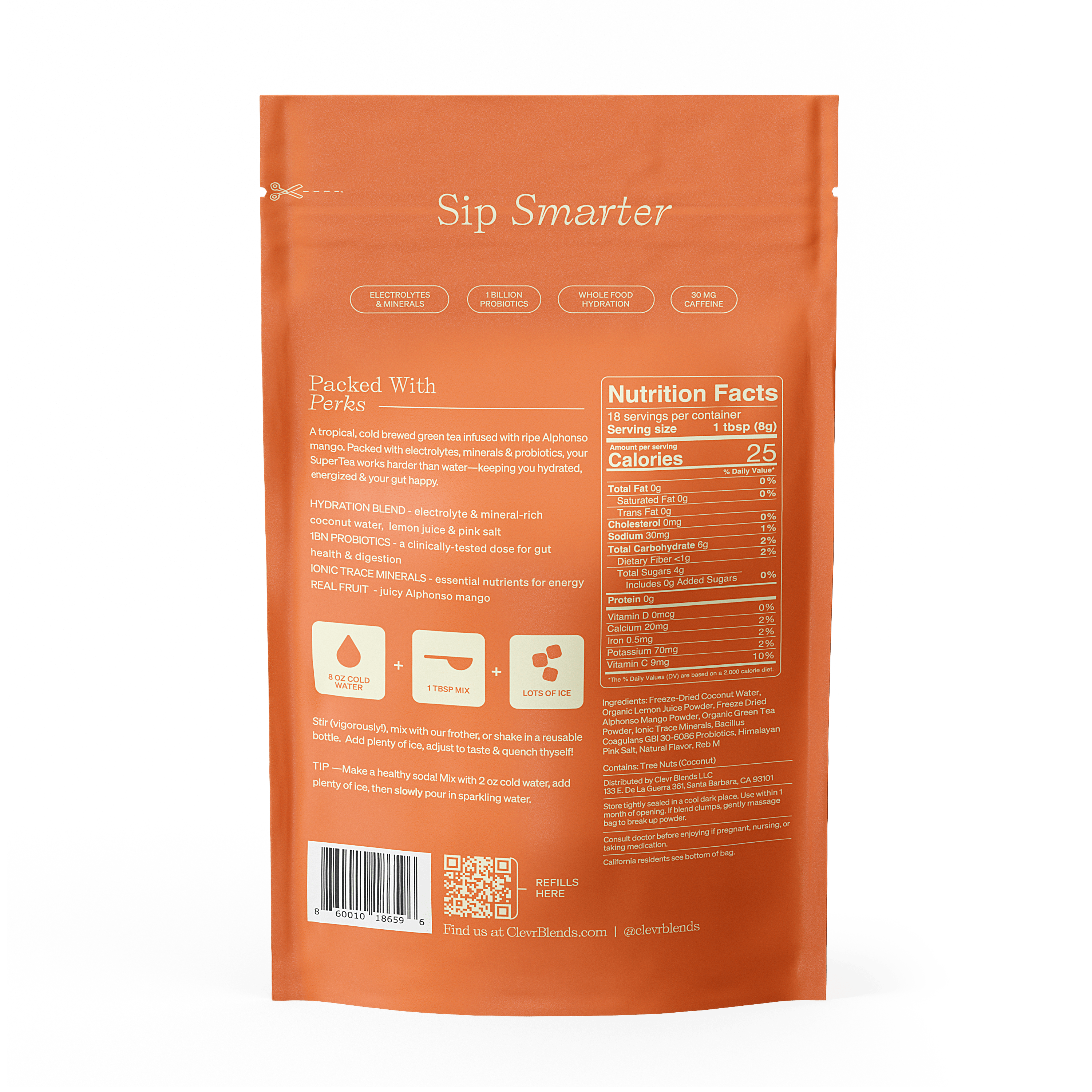 Mango Green SuperTea - Kit - Hot Cup Barista Style Mix