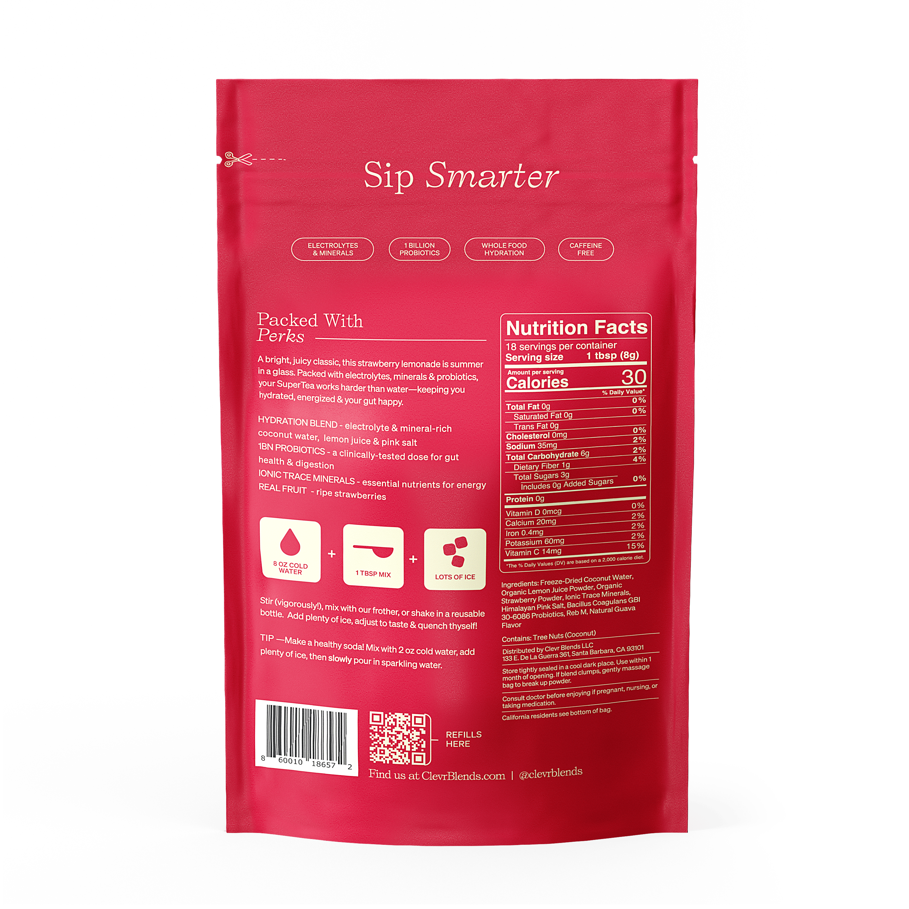 Strawberry Lemonade SuperTea - Kit - Morning Ready Everyday Latte Mix